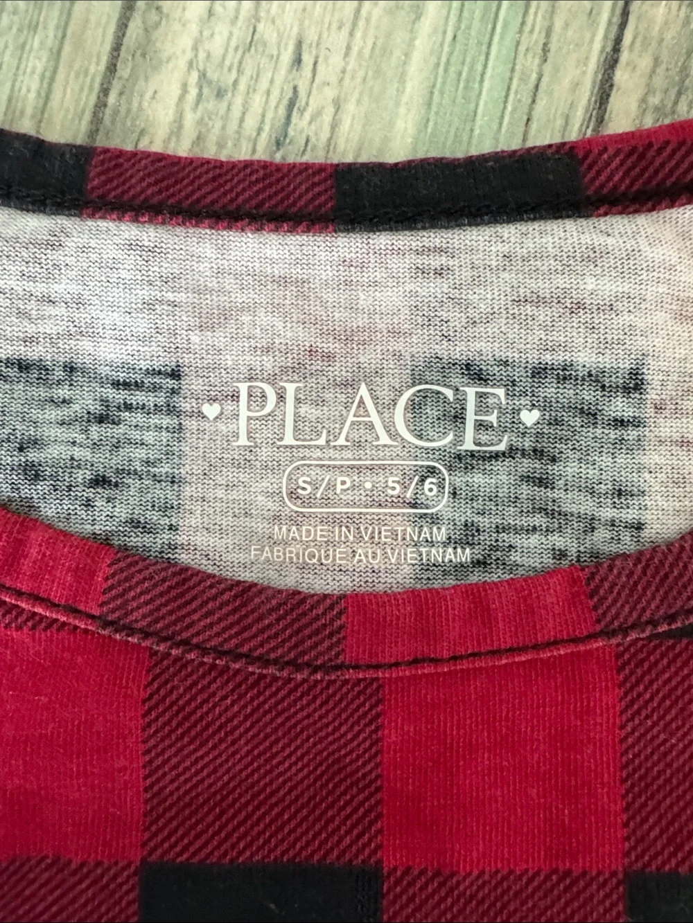 The Children's Place Red and Black Buffalo Plaid Long Sleeve Dress (Sz: 5/6) - Picture 7 of 9